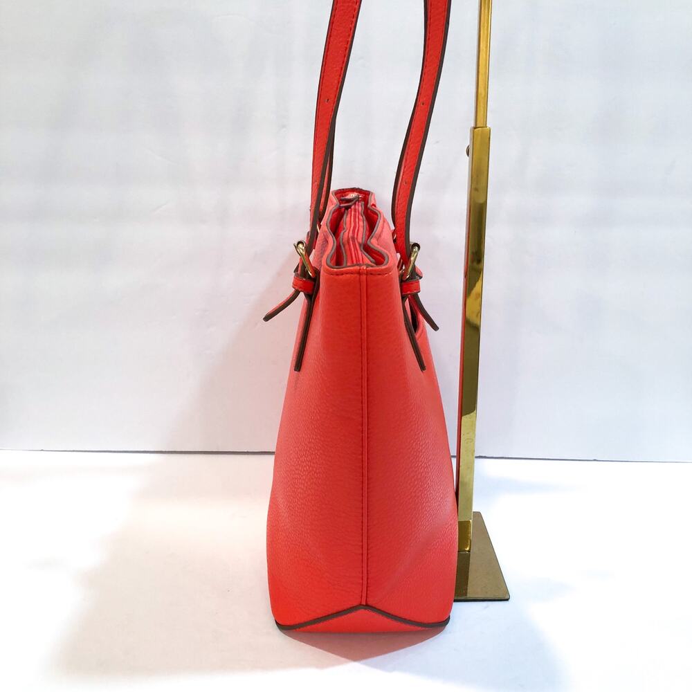 Anne Klein Tangerine Orange Lily Tote Bag - Picture 3 of 8